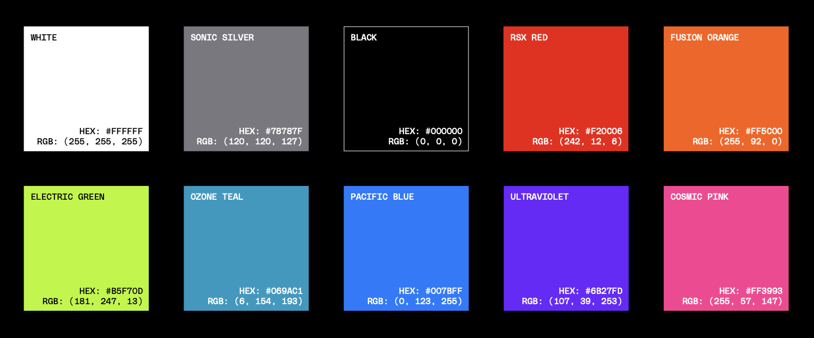 Branding Style Guide Colours